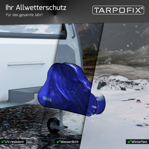 Deichsel-Abdeckung Wohnwagen Deichsel-Haube-Plane Anhänger PVC Schutz-Hülle PKW - Bild 5 von 9