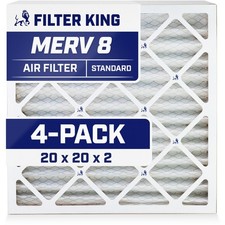 Filtro de aire Filter King 20x20x2 PACK DE 4 MERV 8 tamaño real 19,5 x 19,5 x 1,75"