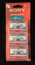 Sony Microcassettes  90 Minute 3 Pak New In Package