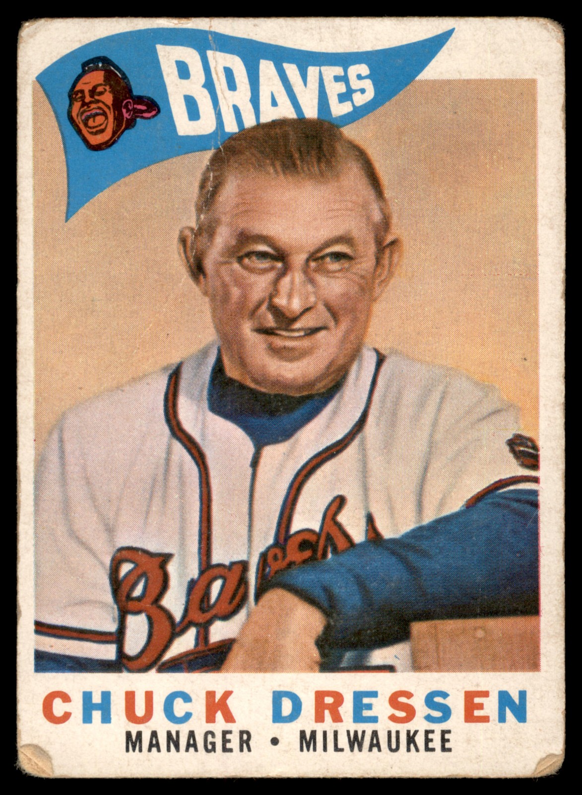1960 Topps #213 Chuck Dressen Milwaukee Braves
