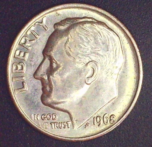 1968 P Roosevelt Dime Almost Uncirculated- NICE