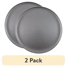 16 Inch Nonstick Pizza Pan Steel Easy Clean Baking Tray Round Set of 2