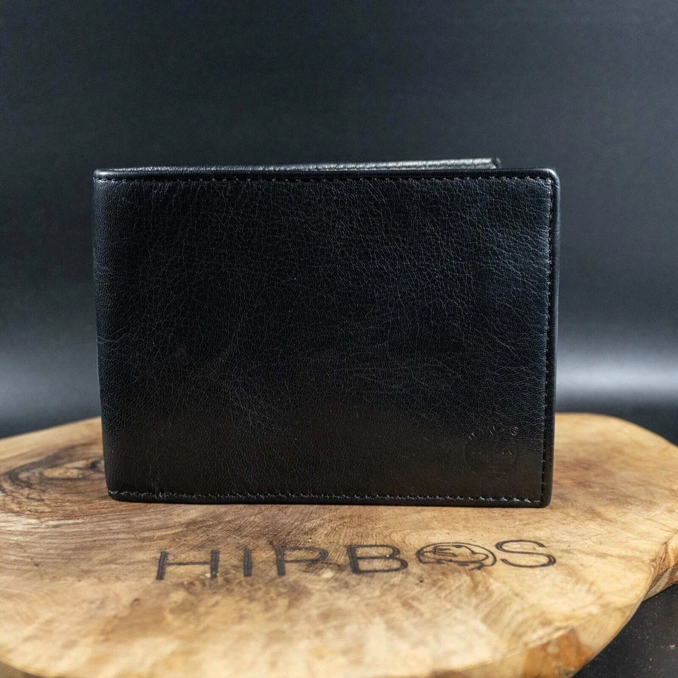 Portefeuille Timberland pour hommes à deux volets en cuir noir - Photo 1/4