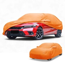 Car Cover All Weather For Honda Civic Orange 210d-pu With Left Zipper Car Cover All Weather For Honda Civic Orange 210d-pu With Left Zipper
