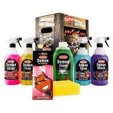 CarPlan Demon Valeting Pack 7 Pc Gift Pack Set Shine, Wheels, Foam, Tyres & More