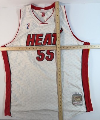 Mitchell Ness Jason Williams Heat Jersey 2XL White Swingman NBA | eBay