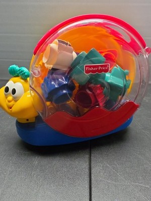Vintage 1999 Fisher Price-Singin' Snail Pail Learning Blocks.Untested