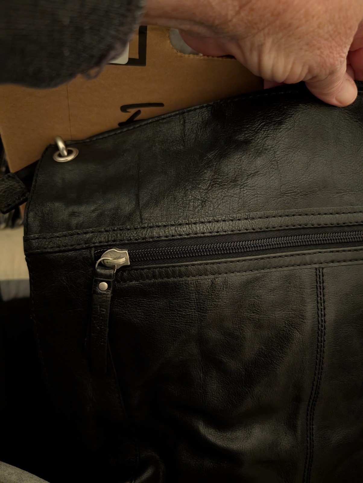 Fossil Patchwork Tooled Embossed Crossbody - image 5