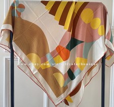 Sallys 70 Cashmere 30 Silk Wrap Scarf Pony Horse Print Double Face Shawl 53"