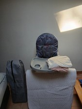 lit parapluie bébé+ Matelat+2 Draps Housses+Chaise Haute