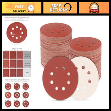 175 Pcs 5" Sanding Discs Hook & Loop 8 Hole - 40-600 Grits for Orbital Sander 0.17 per gallon
