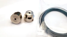 Stepper Motor Cable Drive Capstan Pulley for 2mm Shaft + Nylon Steel Alloy Cable