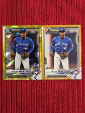 Orelvis Martinez 2021 Bowman Chrome Sapphire Yellow #84/99 ×2 Card Lot Gold