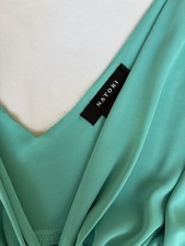 Natori Turquoise Sleeveless V Neck Gown Women  s Regular Size 96 Solid Nightgown