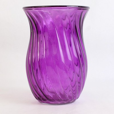 1-800-Flowers.com Solid Purple Color Vase 7.75'' Tall 5.5'' Diameter