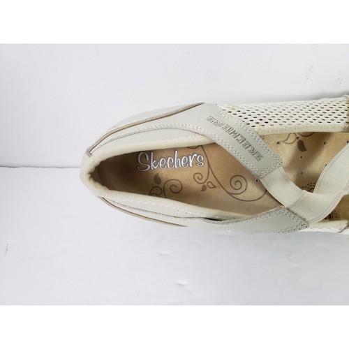 (JL) Skechers Bikers Women's Shoes Size 11 Leather Mesh X-Strap Flats Sneakers - Picture 6 of 8