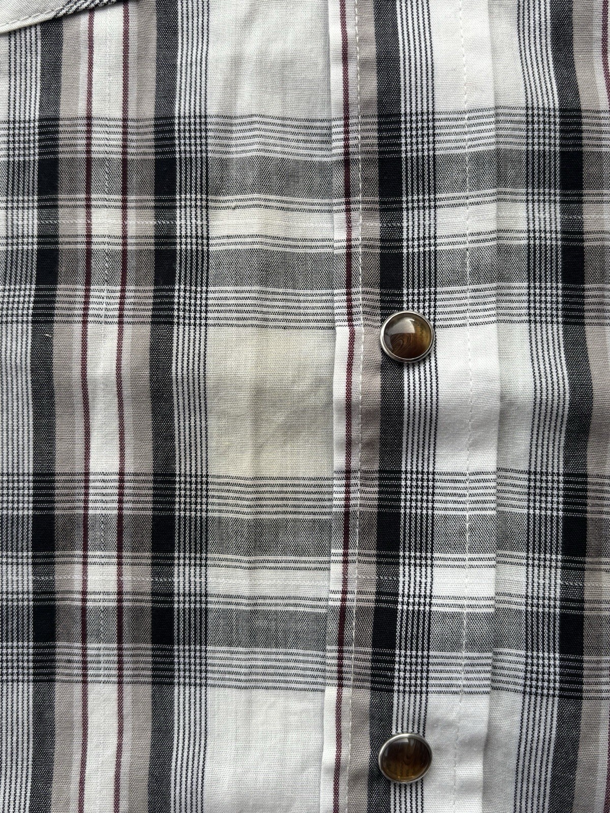 Pendleton Frontier Button-Up Shirt Gray Black Cot… - image 5