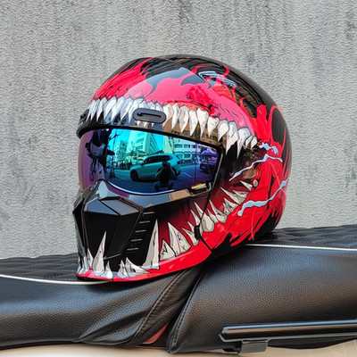 Neu Scorpion Retro Motorrad Cascos Moto Lokomotive Persönlichkeit Mehrzweck