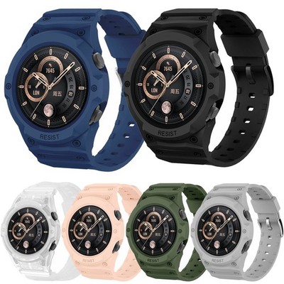 Silicone Rubber Watch Band Cover For Huawei Watch GT2 GT3 46mm Strap Bracelet