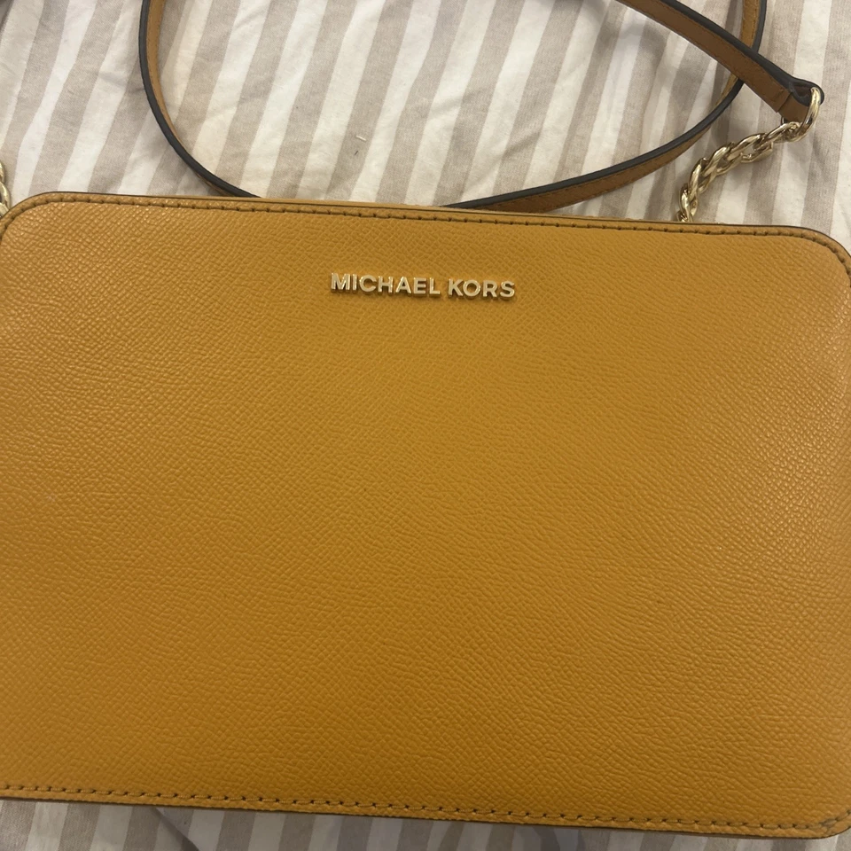 Vintage Michael Kors Jet Set Large Cross Body Bag - Mustard Yellow, photo 2 of 5