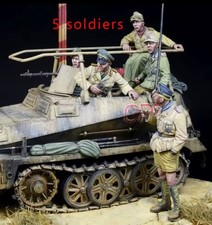 1/35 Resin Wehrmacht Afrika Corps WW2 Modellbausatz 5 Figuren Rommel WWII