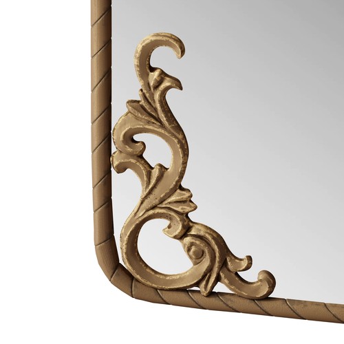 58"x24" Arched Full Body Mirror with Vintage Ornate Carved,Wall Mounted Mirror - Picture 30 of 38