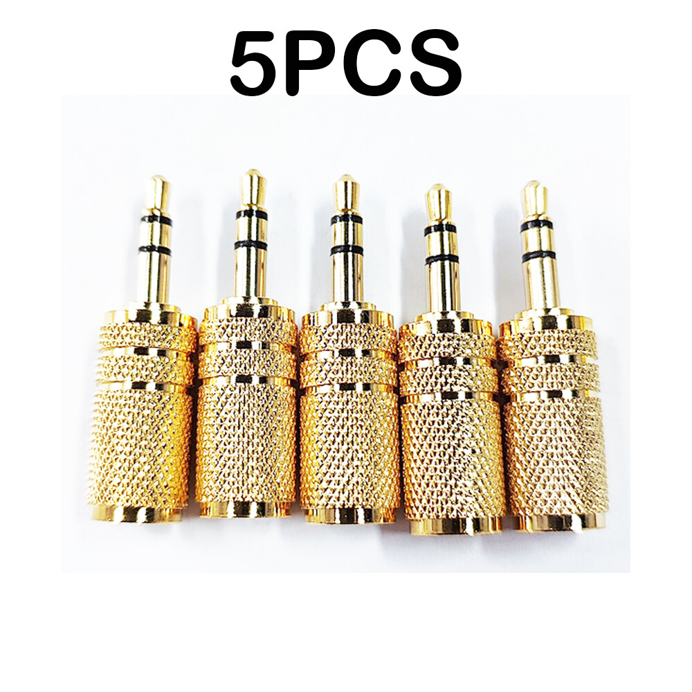 5PC 3.5mm Stereo TRS Male Plug to 3.5mm Mono TS Female Jack Audio Adapter US