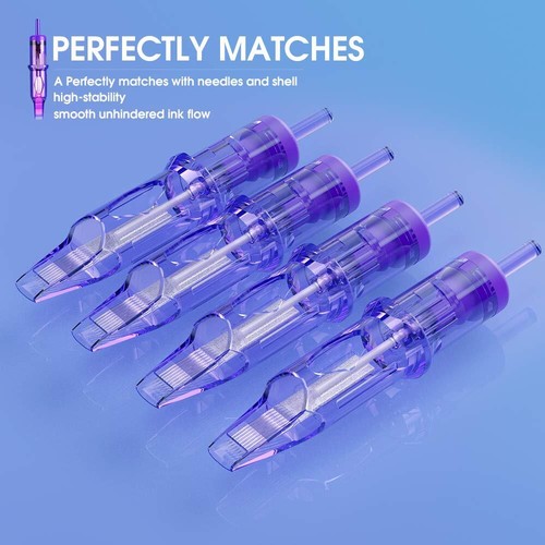 Aghi per tatuaggio Mast Pro 7RL PMU cartuccia ago Round Liner monouso 20 pezzi 0,35 - Foto 8 di 16