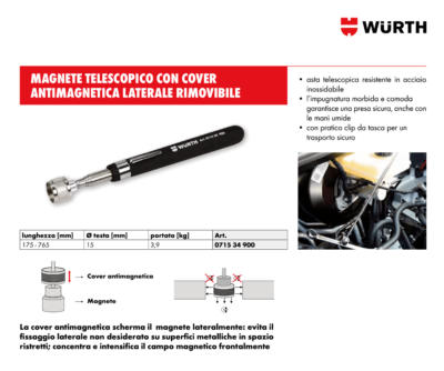CALAMITA TELESCOPICA ALLUNGABILE MAGNETE CAPACITA' 3,6Kg L60 - Foto 7