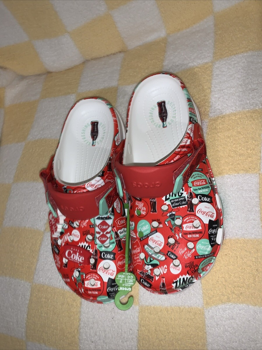 Crocs Clogs Coca-Cola Classic Limited Edition Red White Casual Mens 8 Womens 10 Crocs Classic Red/White Coca-Cola Clogs Men size 9 - Women  main image 3