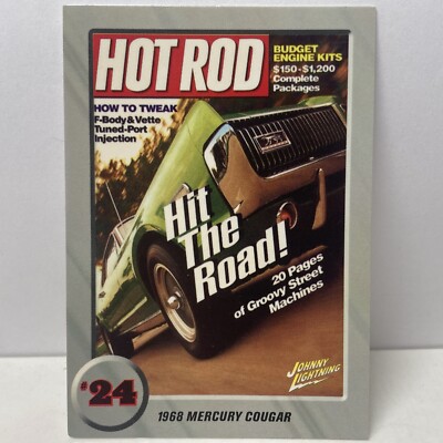 CARD ONLY: Johnny Lightning Trading Card 1968 Mercury Cougar