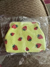 Glitter  Red Strawberries XS Coin Change Purse