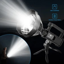 Rechargeable Spotlight 9000000 Lumens Handheld Hunting Flashlight Led Spot light