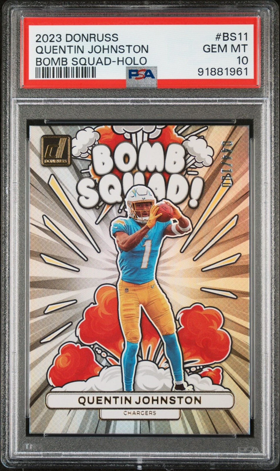 Quentin Johnston Panini Donruss Bomb Squad #BS11 Holo