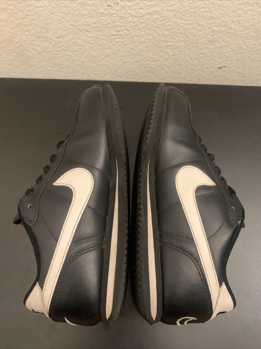 NIKE CORTEZ '07 LEATHER Black White 315922 011 US Sz 4y NIKE CORTEZ '07 LEATHER Black White 315922 011 US Sz 4y