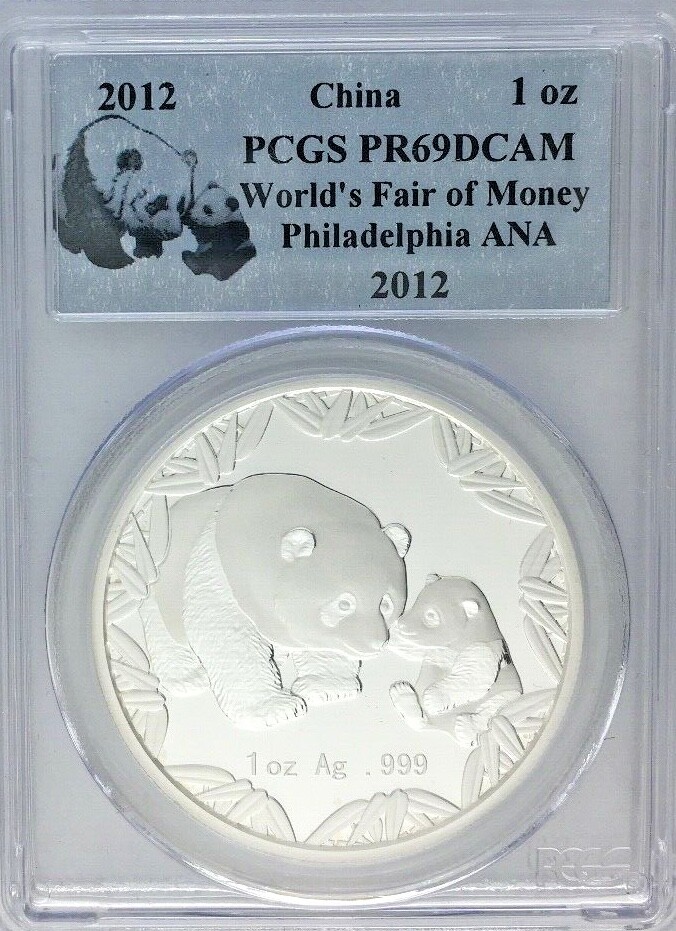 2012 PCGS PR69DCAM 1oz PANDA SILVER MEDAL CHINA* 