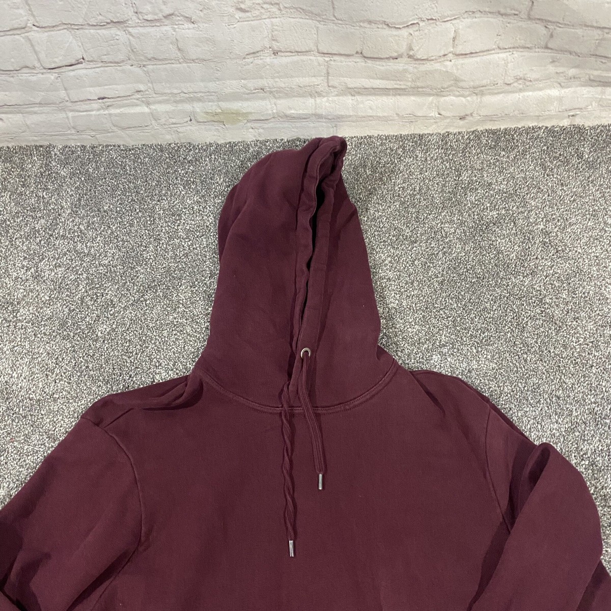 Vintage American Eagle Reverse Weave Red Mens Hoodie Sweatshirt