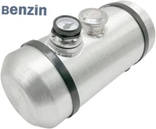 ♦3.9 Gallons 8''x18'' 1/4 NPT Spun Aluminum Gas Tank Fuel Tank w/Gauge For Truck