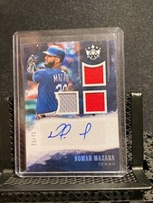 Nomar Mazara 2018 Diamond Kings Triple Jersey Auto #23/49 -  Rangers