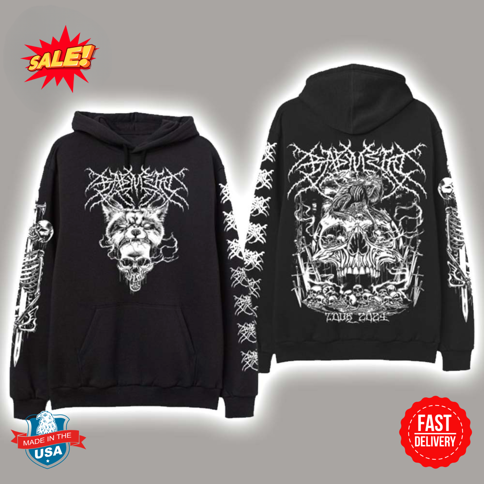 Babymetal World Tour 2024 2025 Australia Deathhowl Hoodie S-5XL