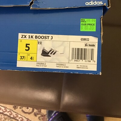 Size 5 - adidas ZX 1K Boost White Black 2021 | eBay