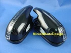 2 ARROW LED BLACK DOOR MIRROR COVERS FOR 1996-2004 MERCEDES BENZ R170 SLK-CLASS