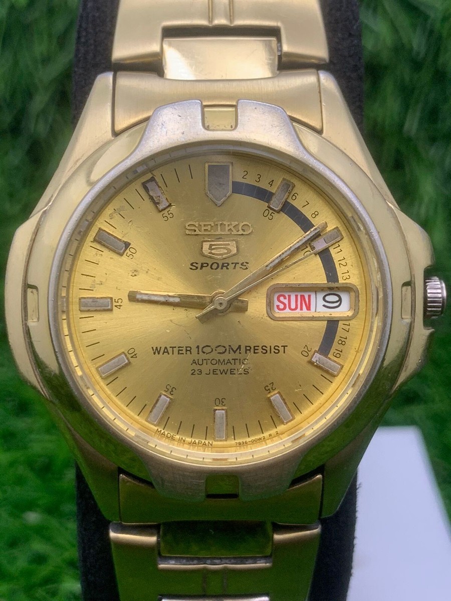 Seiko 5 Sports Automatic 7S26-0450 23 Jewels Vintage Watch Japan