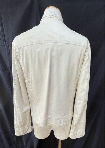 Versace 100% LEATHER Blouson White Half Medusa MADE IN ITALY From Japan y4038 - Picture 8 of 10