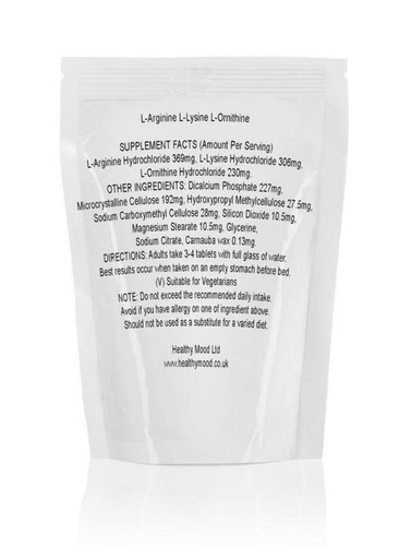 L-Arginine L-Lysine L-Ornithine Complex 1400mg Tablets Healthy Mood - Picture 3 of 12