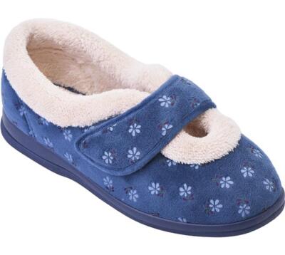 Cosyfeet Women's Slipper Snuggly Wide Fit 6E Width Colours UK Size to  UK - Main Image