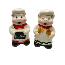 Pigs Salt And Pepper Shaker Eat Beef