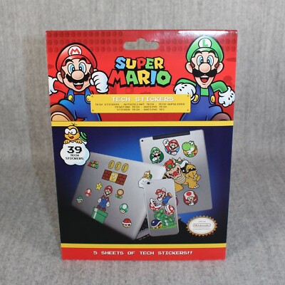 NINTENDO PYRAMID Tech Stickers Super Mario Luigi Bowser Yoshi 2018 New