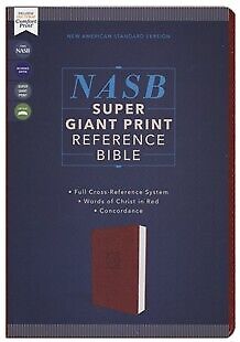NASB Super Giant Print Reference Bible 1995 texte, impression confort, tendon cuir, - Photo 1/1