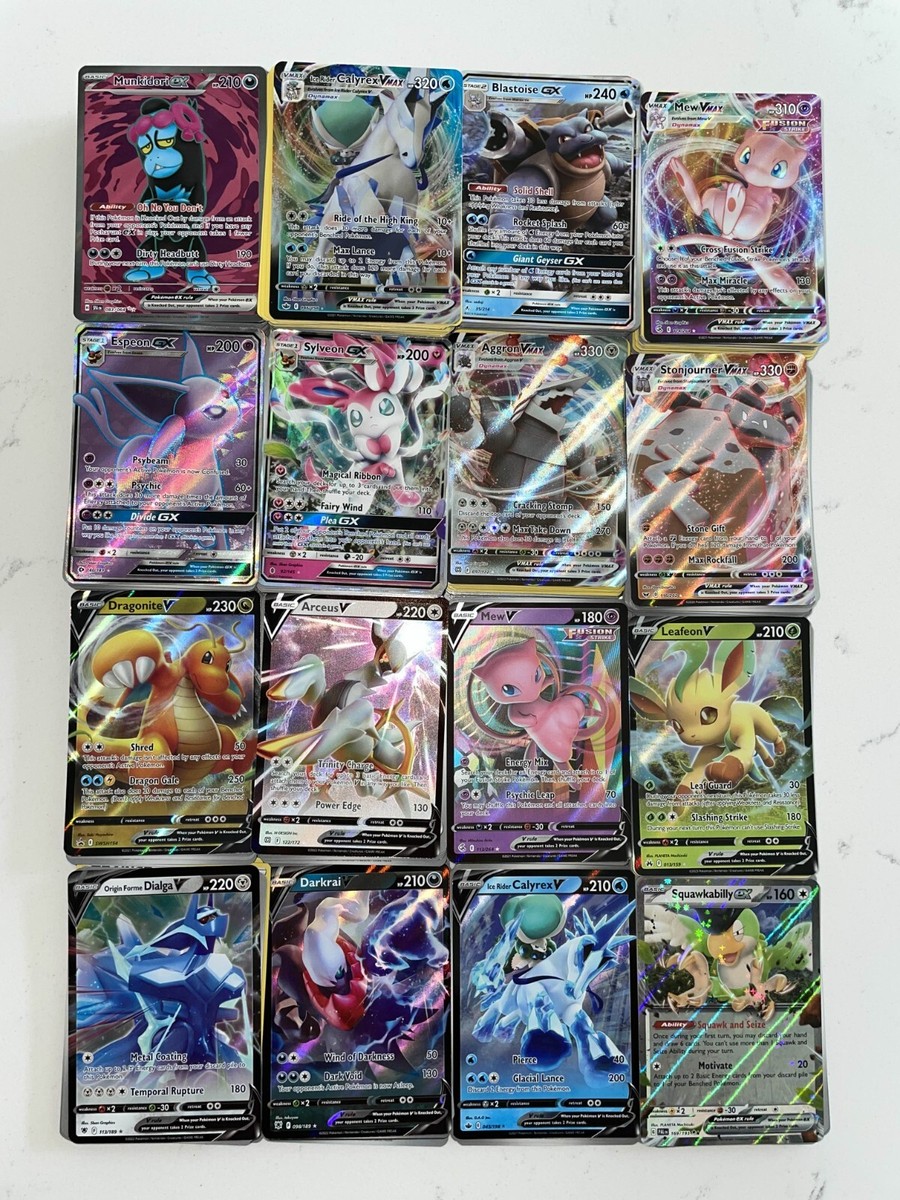 Pokemon Card Lot 100 Official TCG Cards + Ultra Rare | VMAX